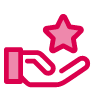 Hand star icon